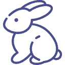 #4B4E8C bunny